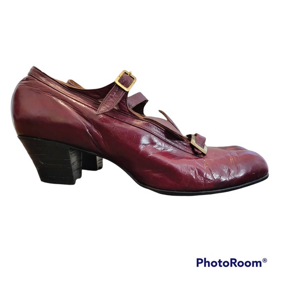 Edwardian Shoes. Antique Womens Shoes. Oxblood Soft L… - Gem