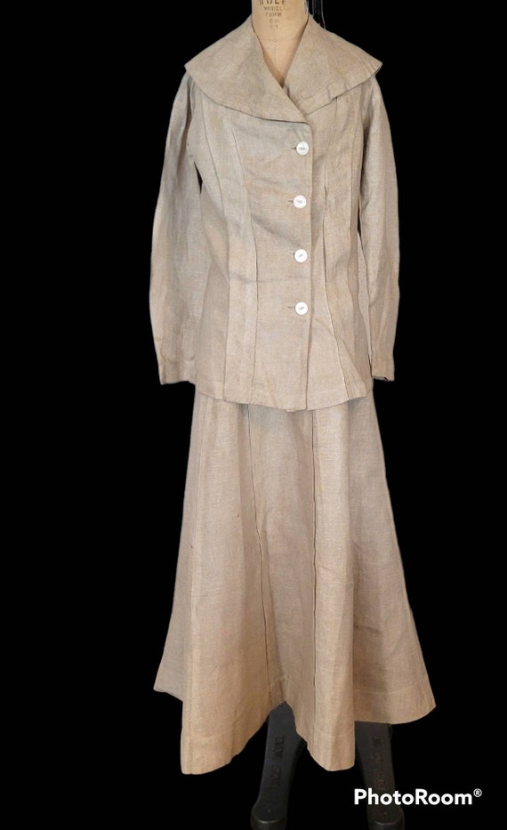 Antique Edwardian Walking Suit. Strolling Suit. Ja