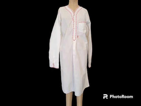 Antique Sleepwear. 1890s 1910s Men s Sleepshirt. Hand Embroidered. Monogramed NJ or JN. Med to Large Etsy Australia