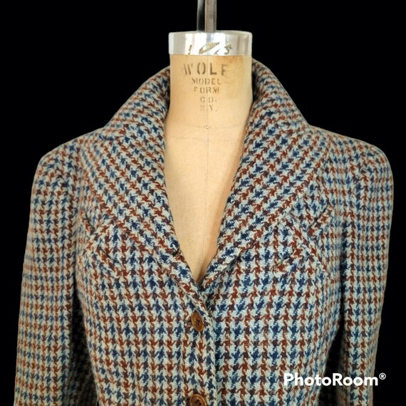 80'S Harris Tweed Wool Tailored Jacket Women's M Size Vintage / eaa510809