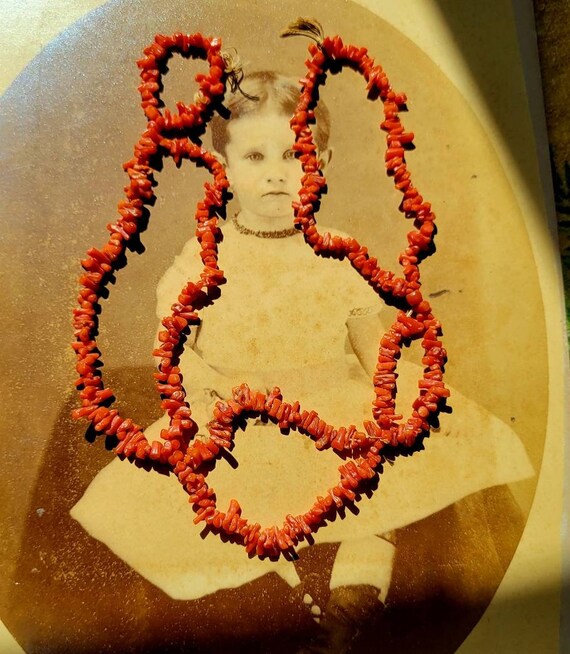 Victorian Coral Necklace. With Photograph. Proven… - image 5