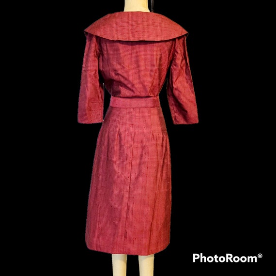 Vintage Early 1950s Straighter Skirt Wiggle Dress… - image 6