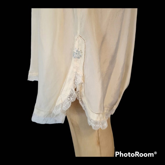 Antique Lingerie. 1920s Silk Step In. Chemise. La… - image 5