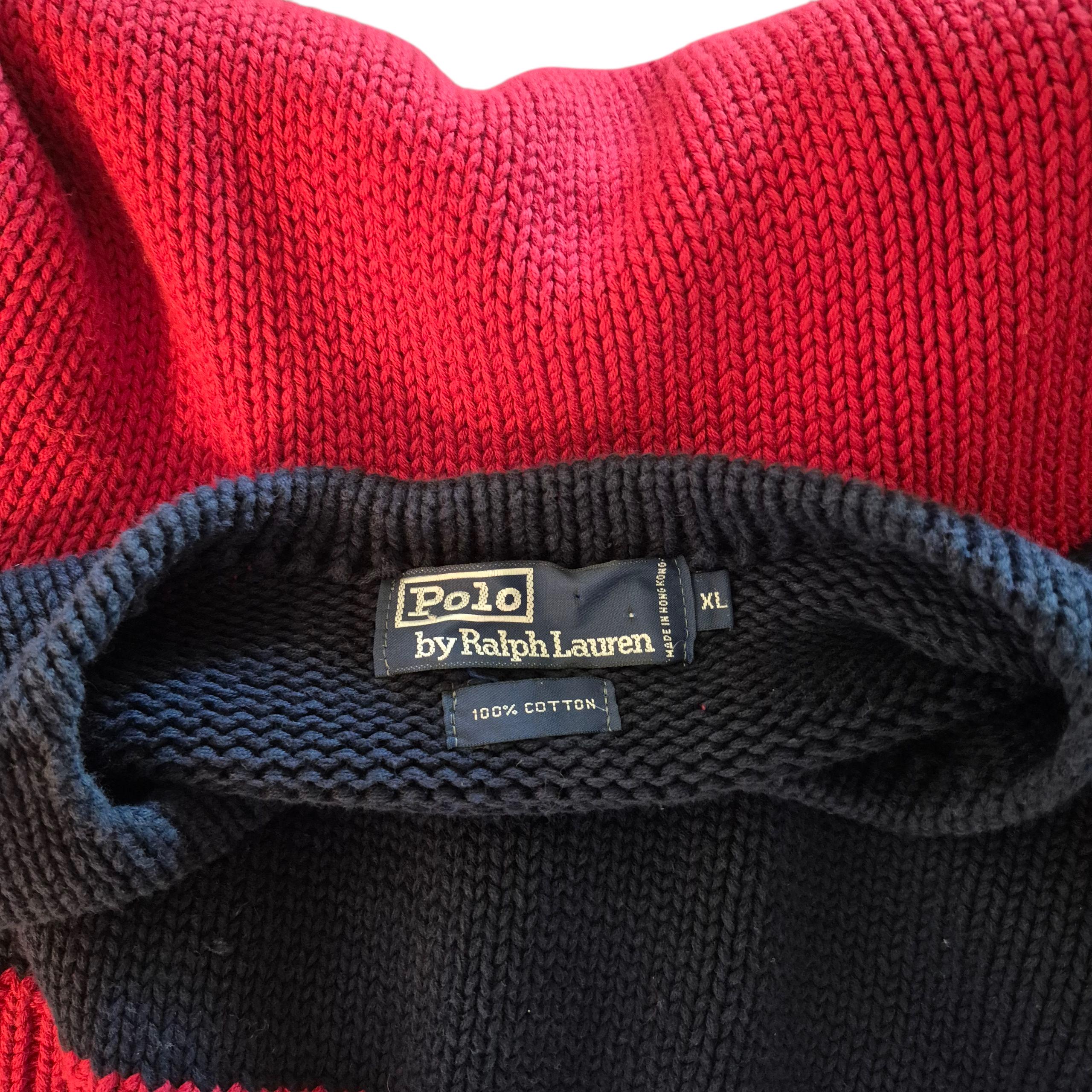 Vintage Ralph Lauren Polo P Wing Knit Sweater, 1992 Stadium 