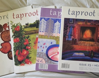 Set Of Four Taproot Magazines. Iss 28 Grain 29 Age 24 Rest 25 Hearth. Hand Heart Mind. How To. Sewing. Knit. Recipes. Forage. Rural. Mindful