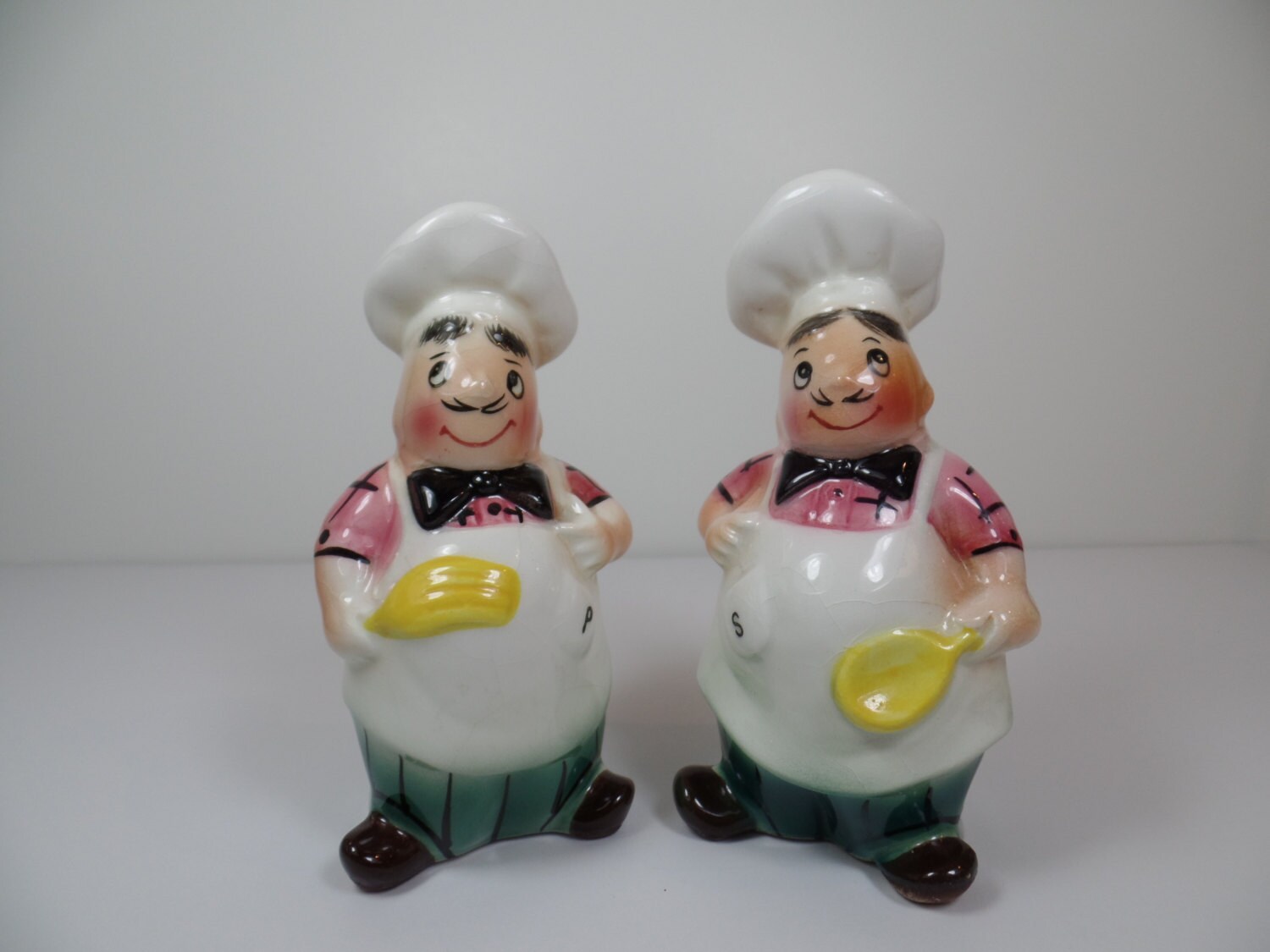Vintage Chef Salt & Pepper Shaker Set Chef Salt And Etsy