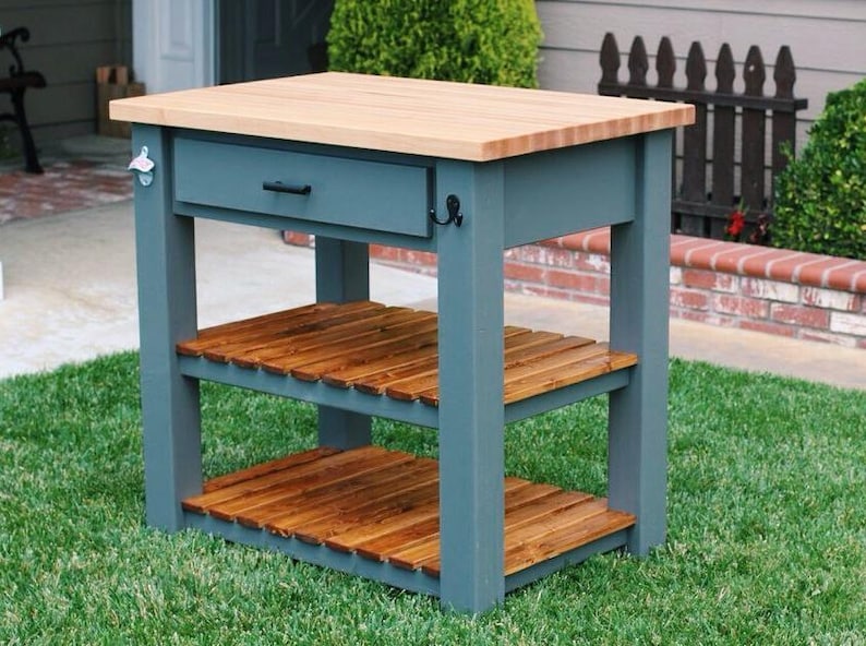 DIY Kitchen Island – PDF Woodworking Plan for Stylish & Functional Wood ...
