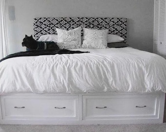 DIY King Storage Bed PDF – Stylish Wooden Bed Frame with Drawers | Space-Saving & Modern Bedroom Build