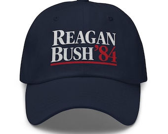 Reagan Bush ’84 Hut | Retro Aktion Cap | Vintage politische verstellbare Dad Hat