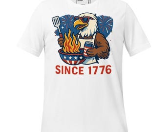 Grillin’ Up Freedom Since 1776 T-Shirt | Patriotic BBQ Tee