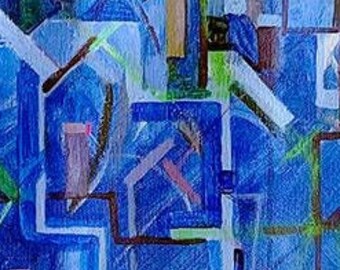 Breaths Of Light & Darkness VI, Original Acrylic Abstract Expressionist Painting On Canvas, 30x8&quot; (Un-Streched) By Nelson Tamayo, 2023
