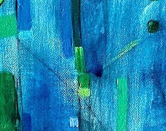 Breaths Of Light & Darkness V, Original Acrylic Abstract Expressionist Painting On Canvas, 30x7&quot; (Un-Streched) By Nelson Tamayo, 2023
