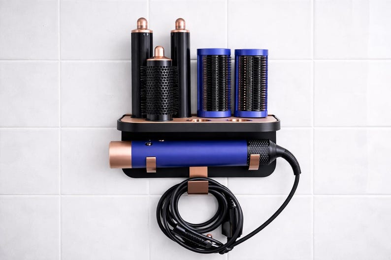 Dyson Airwrap Wall Mount | Holder for Airwrap i.d. & Accessories | Space-Saving Storage | Bathroom Organizer | Stylish Hair Styler Accessory image 5