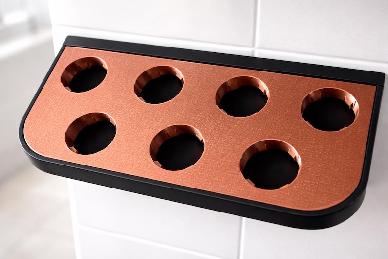 Dyson Airwrap Wall Mount | Holder for Airwrap i.d. & Accessories | Space-Saving Storage | Bathroom Organizer | Stylish Hair Styler Accessory Bronze-Kupfer