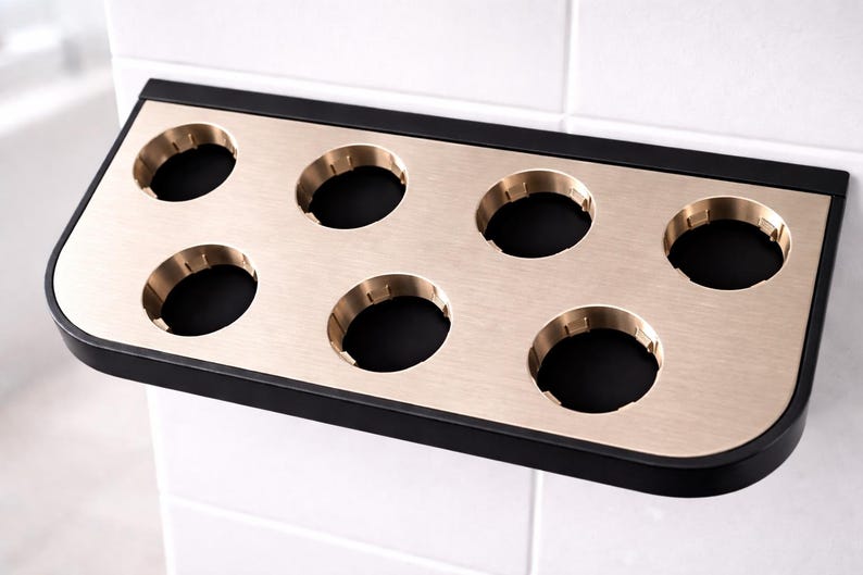 Dyson Airwrap Wall Mount | Holder for Airwrap i.d. & Accessories | Space-Saving Storage | Bathroom Organizer | Stylish Hair Styler Accessory Champagner