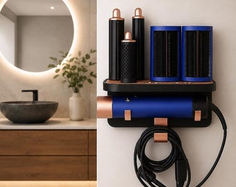 Dyson Airwrap houder | Muurbeugel voor Airwrap en accessoires | 3D-geprinte organizer | Badkamer opbergruimte