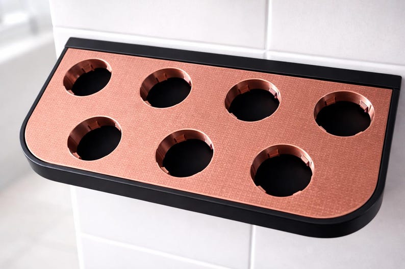 Dyson Airwrap Wall Mount | Holder for Airwrap i.d. & Accessories | Space-Saving Storage | Bathroom Organizer | Stylish Hair Styler Accessory Rosegold
