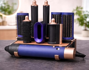 Dyson Airwrap Holder Table Organizer for Dyson Accessories, Bathroom Hair Tool Storage, 3D Printed, Modern, Space-Saving