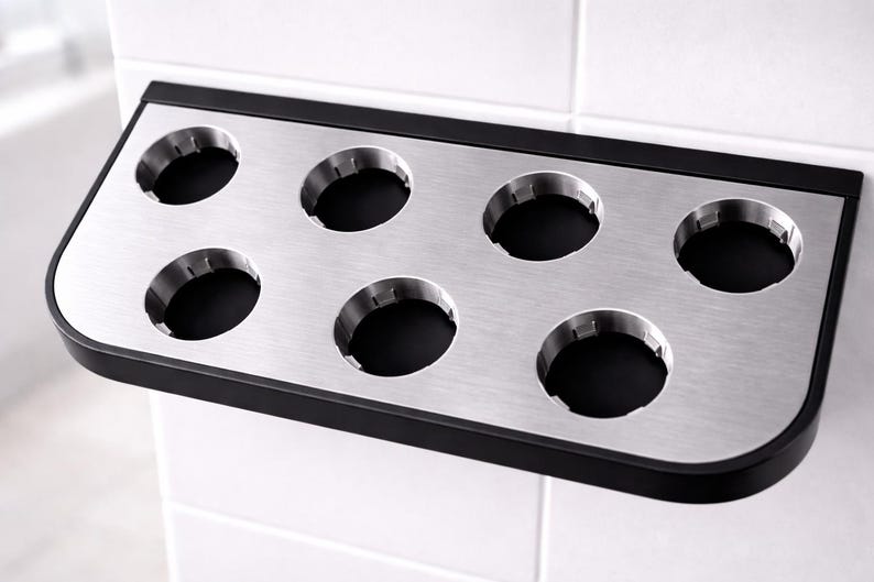 Dyson Airwrap Wall Mount | Holder for Airwrap i.d. & Accessories | Space-Saving Storage | Bathroom Organizer | Stylish Hair Styler Accessory Silber