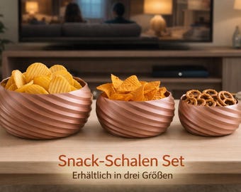 Snackskålset om 3 | Små serveringsskålar för nötter, snacks och sötsaker | Modern bordsdekoration