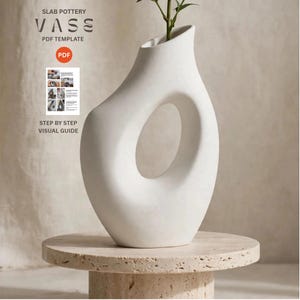 Slab Pottery Vase Template | DIY Ceramic Handbuilding Pattern (PDF Download)