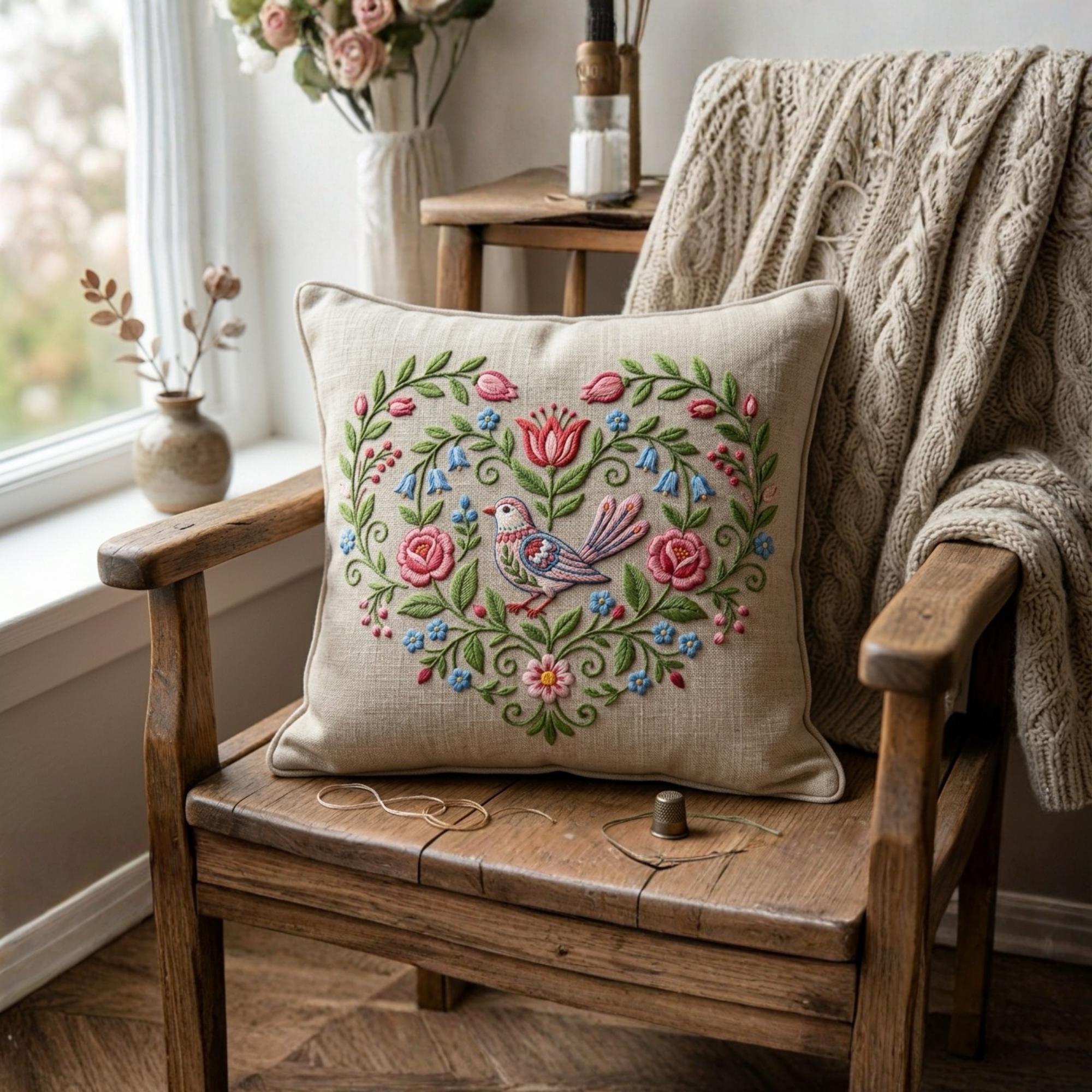 Scandinavian Folk Embroidery Pattern, Nordic Floral Designs (PDF ...
