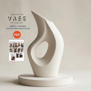Vase Pottery Template, Ceramic Slab Building, DIY Craft Pattern (PDF Download)