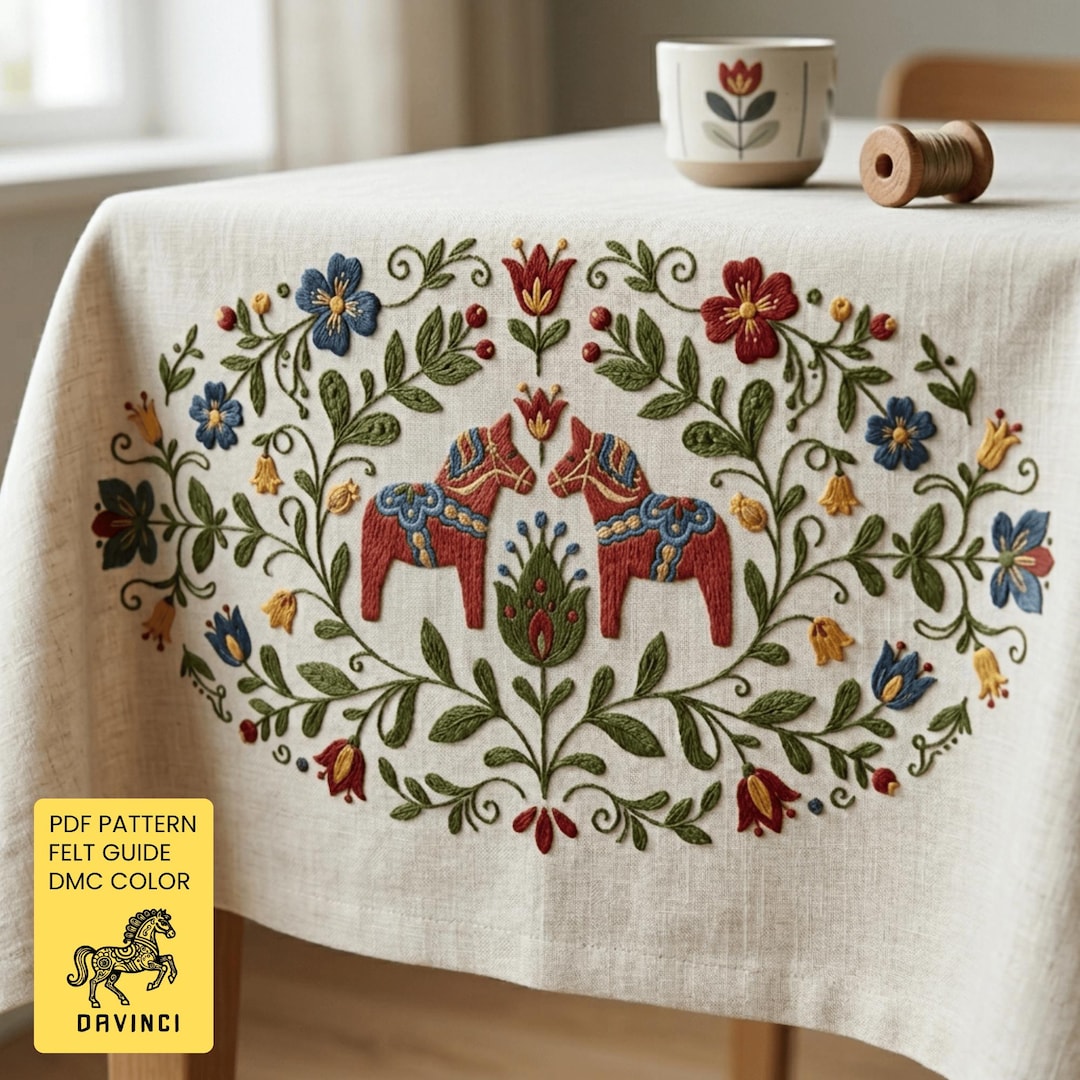 Scandinavian Folk Embroidery Patterns, Home Decor Motifs (PDF Pattern ...