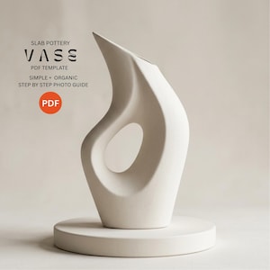 Vase Pottery Template, Ceramic Slab Building, DIY Craft Pattern (PDF Download)