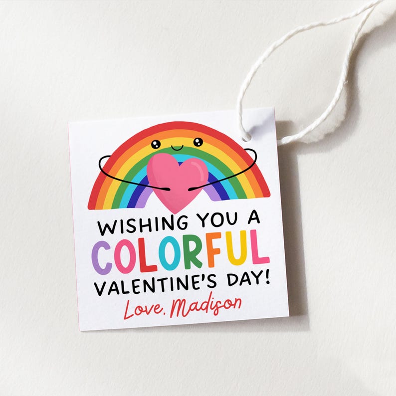 Valentine Rainbow Tag,