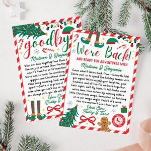 Elf Arrival Letter Goodbye Printable, We're Back Elves Return Letter, Christmas Elves Farewell Letter Template For Kids, Edit With Canva