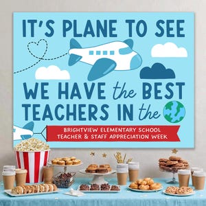 Travel Theme Teacher Appreciation Week Banner Printable