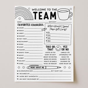 Team Building Staff Appreciation Questionnaire