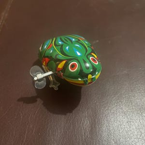 Lot De 5 Jouets à Remonter Rétro Grenouilles Métal - Cadeau Enfants