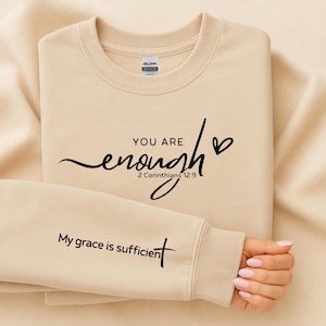 You Are Enough PNG: Christian Sublimation Design (Digital Download)
