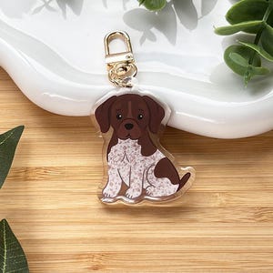 Brelok z wyżełkiem niemieckim krótkowłosym Liver Roan | Brelok do kluczy z psem