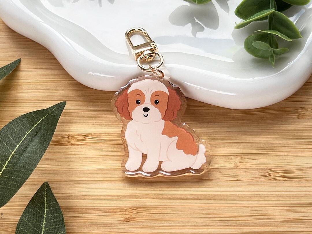 Blenheim Cavapoo / Cavachon / Cockapoo Keychain | Dog Bag Charm - Etsy