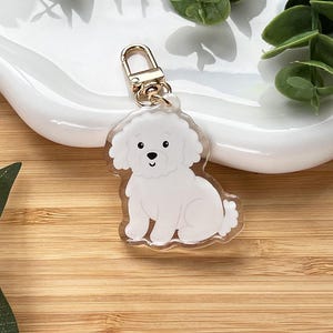 Bichon Frise Bag Charm - Etsy