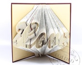 LOVE Folded Book Art Sculpture - Wedding Gift - Anniversary Gift - Book Ornament - Gift for Her - Romantic gift
