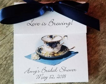 Bridal Shower Tea Favors | Love is Brewing Tea Party Favors | Wedding Favors