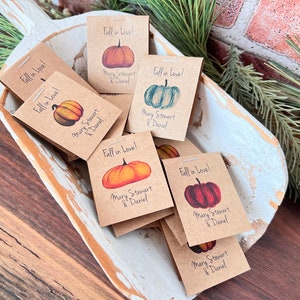 MINI Fall in Love , Flower Seed Packets, Pumpkin themed , Autumn , Fall in Love Flower Seed Packets zdjęcie 2