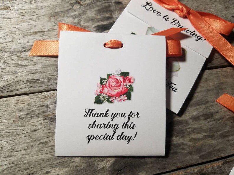 Bridal Shower Tea Favors Personalized Tea Bag for Wedding Etsy