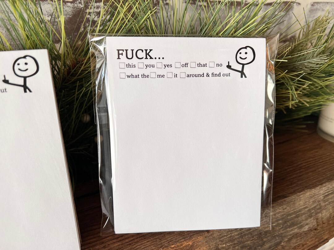 Middle Finger Sticky Notepad Funny