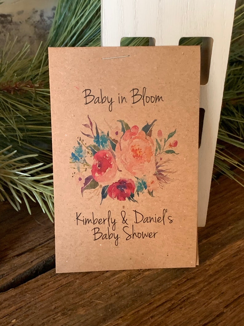 Neutral Pinks Blues BABY Shower Flower Seed Packet Favors Etsy