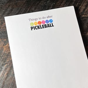 Pickleball Notepad | Things to do after Pickle Ball Note Pad | Gift for Her, Fun Gift for Pickleball lover - Amasis Thick