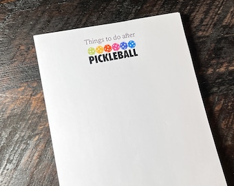 Pickleball Notepad | Things to do after Pickle Ball Note Pad | Gift for Her, Fun Gift for Pickleball lover - Amasis Thick