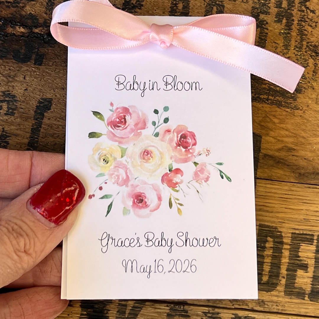 Baby in Bloom Baby Shower Favors | Flower Seed Packets | Perfect for ...