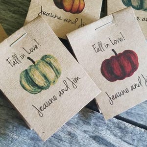 MINI Fall in Love , Flower Seed Packets, Pumpkin themed , Autumn , Fall in Love Flower Seed Packets