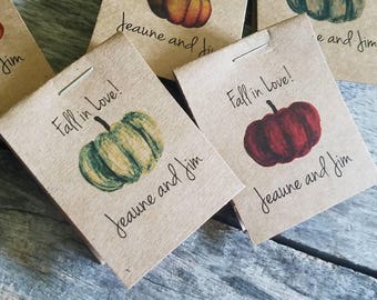 MINI Fall in Love , Flower Seed Packets, Pumpkin themed , Autumn , Fall in Love Flower Seed Packets