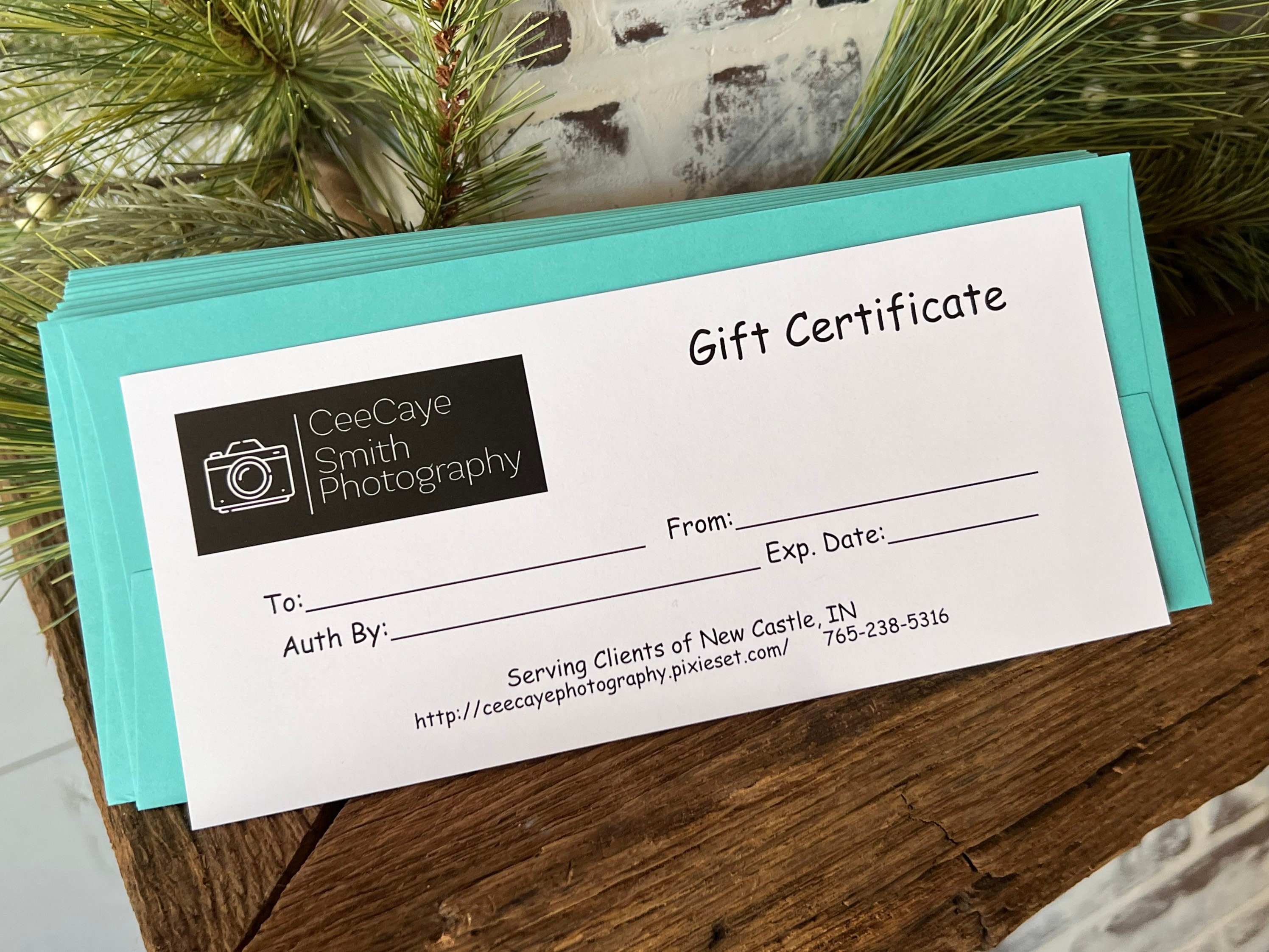 12 Printed Gift Certificates With Envelopes Gift Vouchers - Etsy